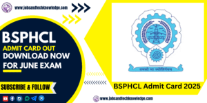 BSPHCL Admit Card 2025