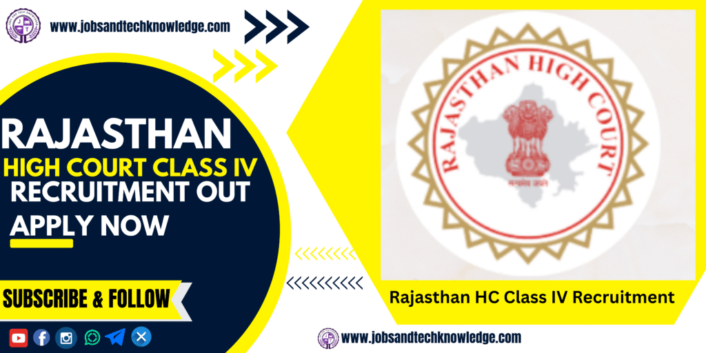 Rajasthan HC Class IV Recruitment