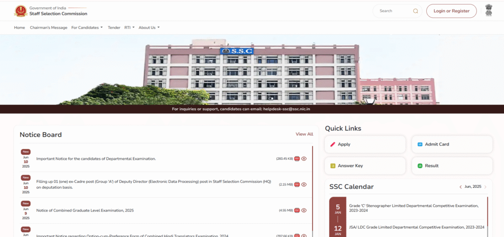SSC Stenographer 2025
