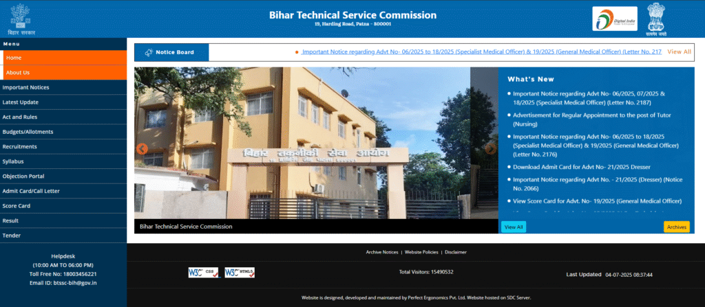 Bihar BTSC Nursing Tutor
